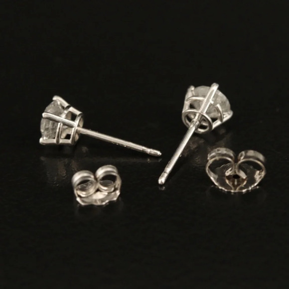 14K 0.78 CTW Diamond Stud Earrings - Picture 3 of 5